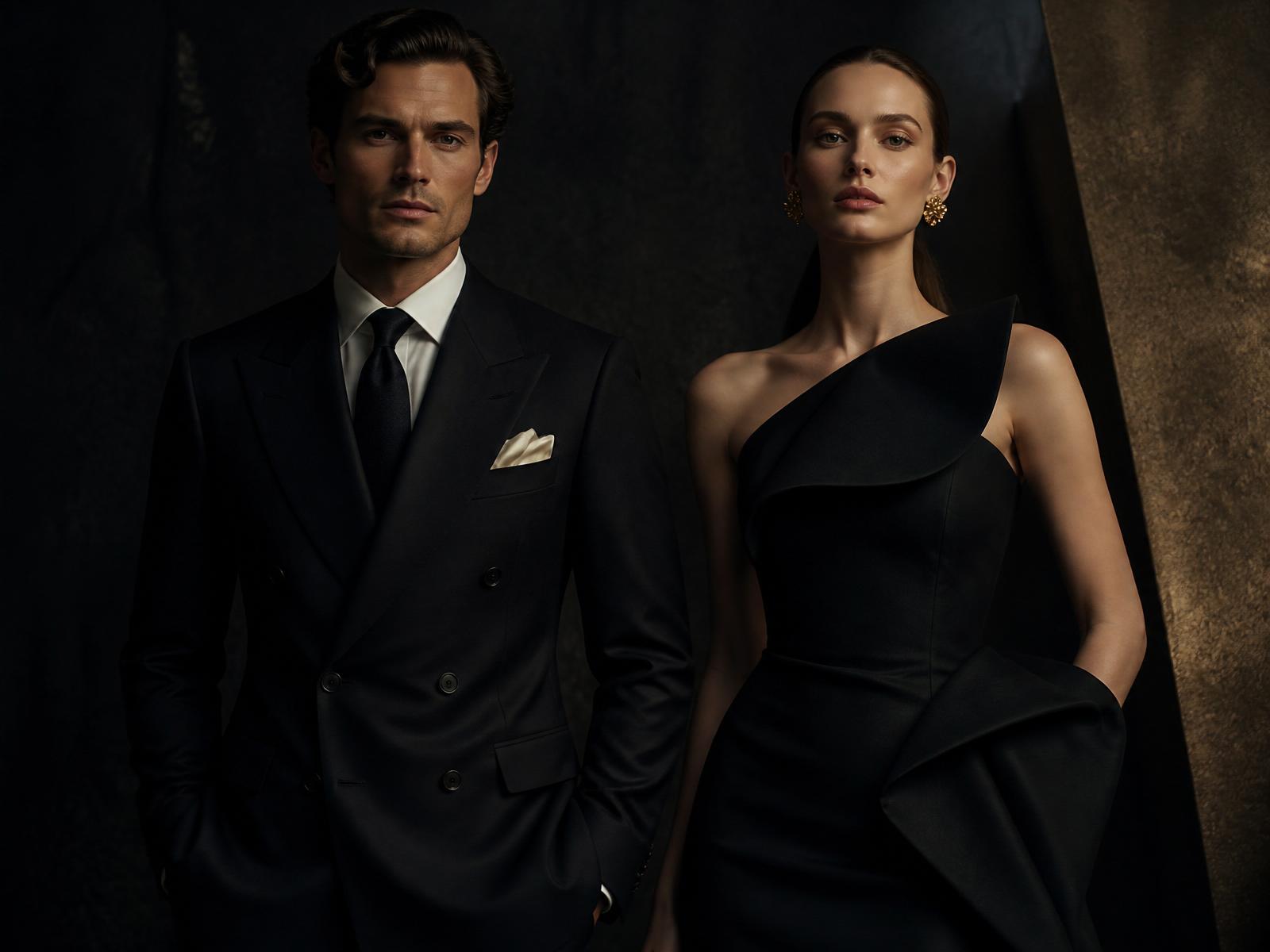 Editorial portrait of a styled male and female client — Leonard Strategy